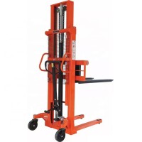 1 ton 3m manual hydraulic stacker with double mast