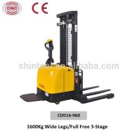 1.6 ton electric pallet stacker with full-free 3-stage