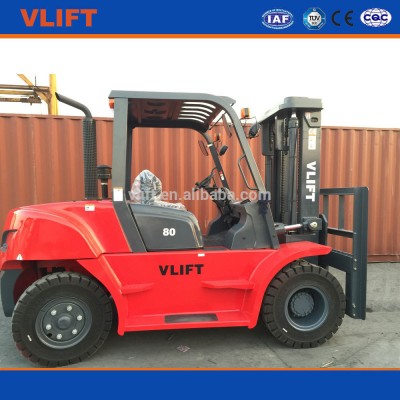 8 Ton Hydraulic Diesel Forklift Truck With Isuzu Engine