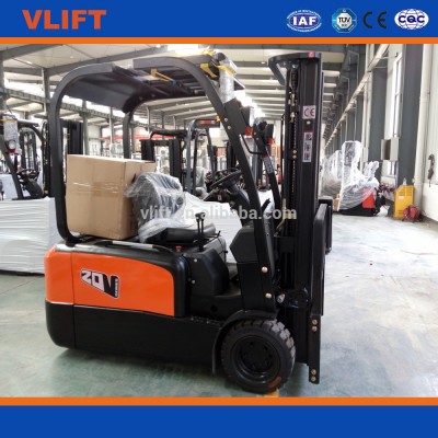 2 ton three wheel full electric forklift with charger with battery