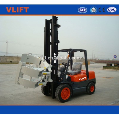 3 ton hydraulic diesel forklift truck with paper roll clamps