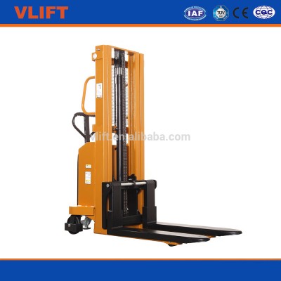 1000kg semi electric stacker with lifting height 1.6m